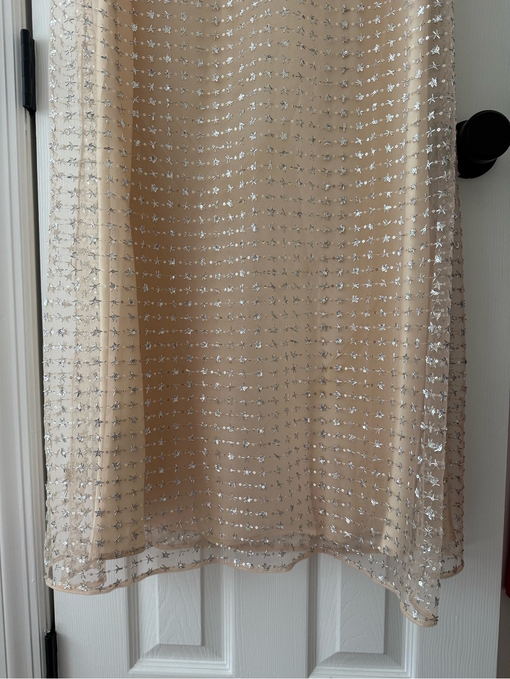 STAUD Aurielle Beaded Tulle Maxi Dress Stardust NEW with tag - Picture 8 of 12